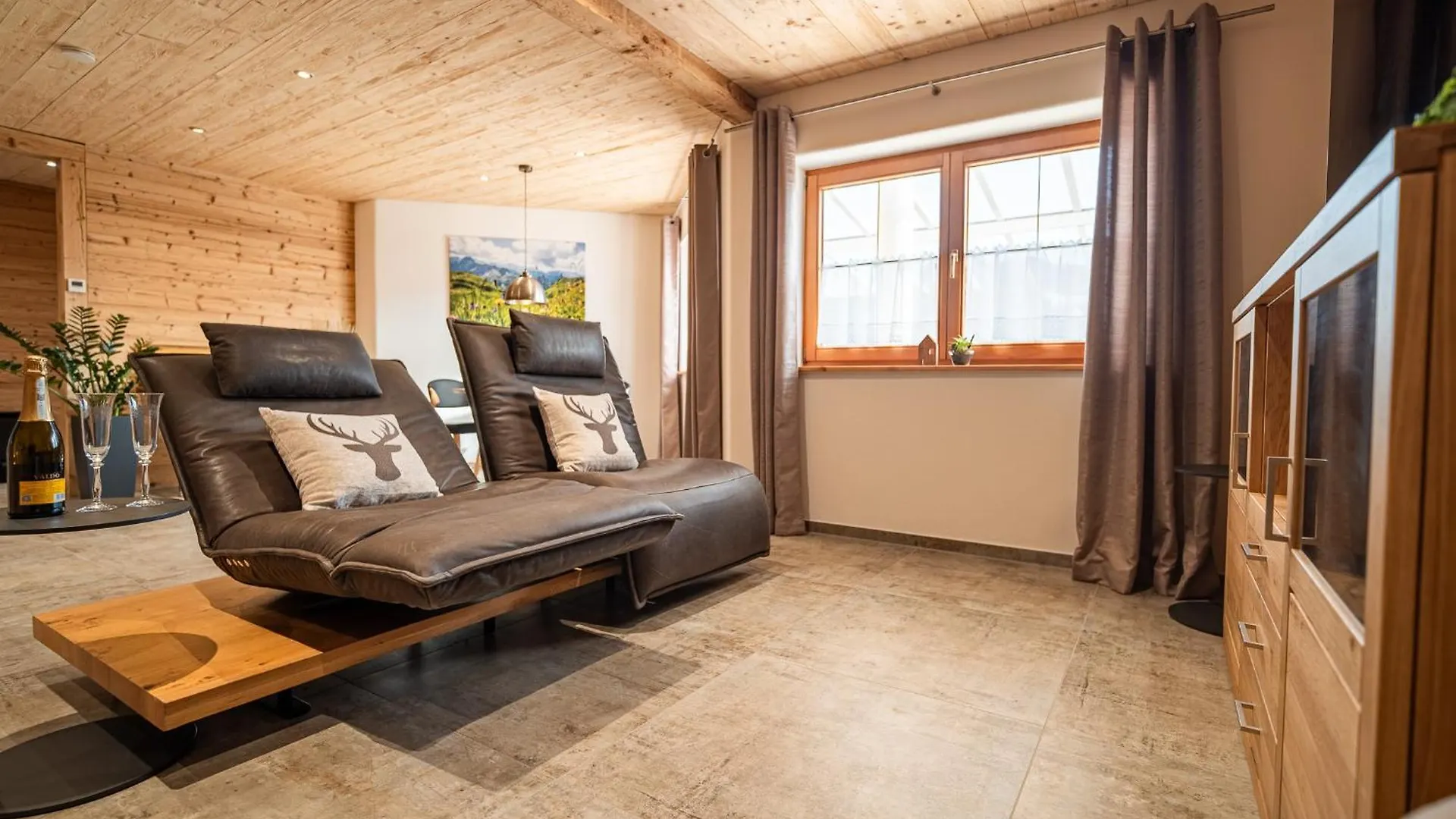 Apartman Luxus Chalet Im Allgaeu - Zirbenholz Schlafzimmer - Terrasse Mit Bergblick - Infrarotkabine Blaichach Németország